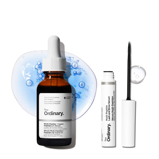 The Ordinary Peptide Power Duo, Skin Care Serum Set, Multi-Peptide + Copper Peptides 1%, Lash and Brow Serum