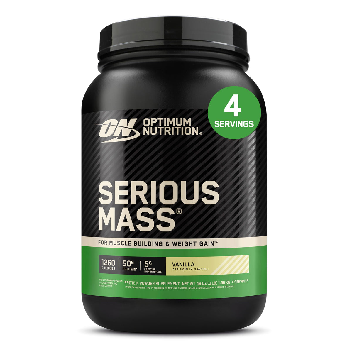 Optimum Nutrition Serious Mass Weight Gainer Protein Powder, Chocolate, 6LB